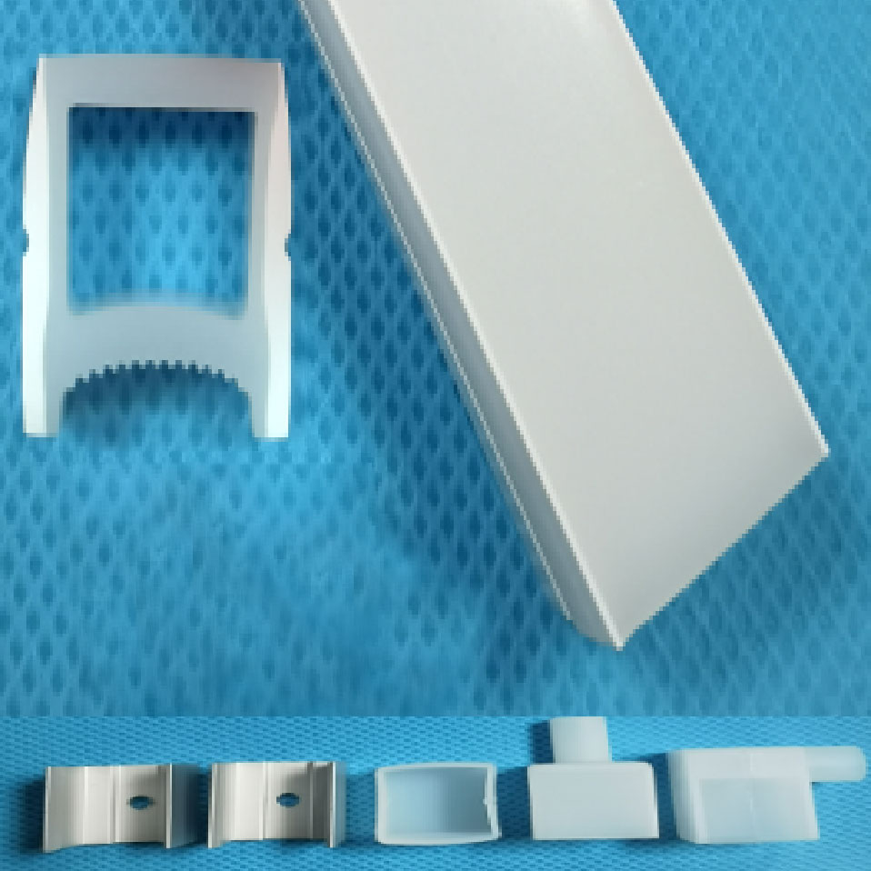 Flexible Silicone LED Diffuser Tube For Aluminum Profile Installation 120° Top Emitting 16*16mm Flexible Silicone LED Diffuser Tube For Aluminum Profile Installation 120° Top Emitting 16*16mm